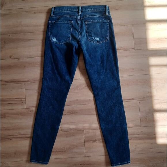 FRAME Le Skinny de Jeanne Mid-Rise Skinny Jeans Indigo Wash Size 26W - Picture 9 of 14